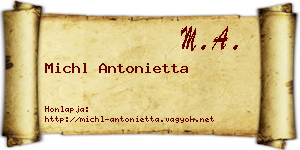 Michl Antonietta névjegykártya